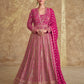 Anaita Pink Real Georgette Sequins Embroidered Anarkali Salwar Suit