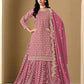 Monjolika Fashion Jacquard Work Dola Pink Readymade Lehenga Choli - Swadesiicart
