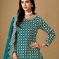 Monjolika Fashion Jacquard Work Dola Teal Readymade Lehenga Choli - Swadesiicart