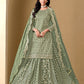 Monjolika Fashion Jacquard Work Dola Sage Green Readymade Lehenga Choli - Swadesiicart