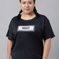 MKH Plus Size Typography Printed Relaxed Fit Dri-FIT T-shirt - Swadesiicart