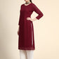 Kalini Paisley Embroidered Chikankari Georgette Straight Regular Kurta | Swadesiicart