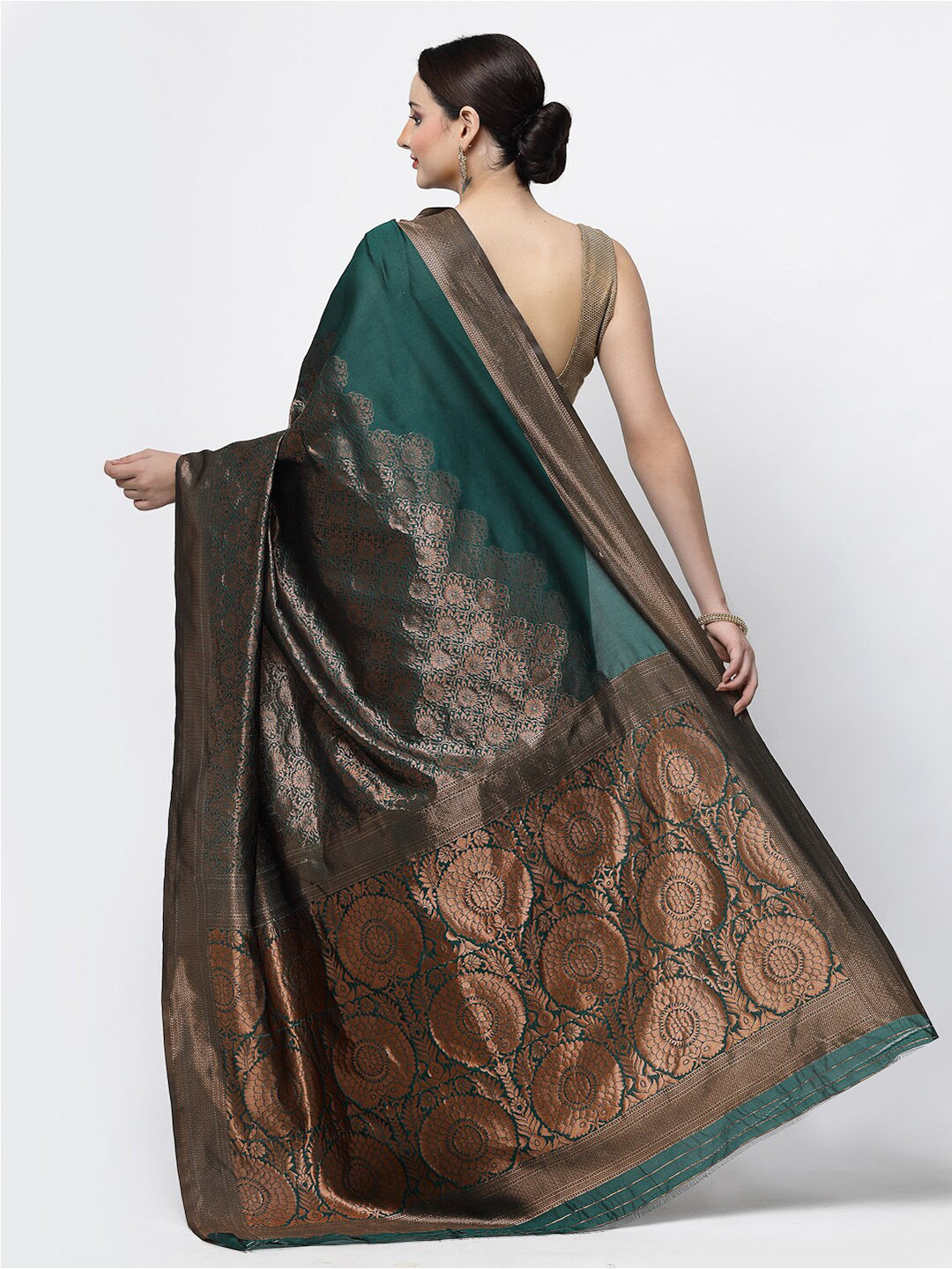 Kalini Ethnic Motif Woven Design Zari Banarasi Saree | Swadesiicart