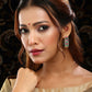 Ruby Raang Gold Polished Kundan Work Multi-Color Loops | Swadesiicart