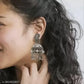 Tehzeeb Creations Women's Black Colour Oxidised Jhumki | Swadesiicart