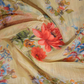 Shades of Light Dry Mehendi With Floral Print Semi Chanderi Saree By Gayathri Reddy Designer Studio | Swadesiicart