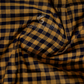 Mustard And Black With Checks Pure Mangalgiri Cotton Saree By Gayathri Reddy Designer Studio | Swadesiicart