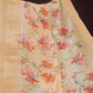 Shades of Wheat with Floral Design Semi Chanderi Saree By Gayathri Reddy Designer Studio | Swadesiicart