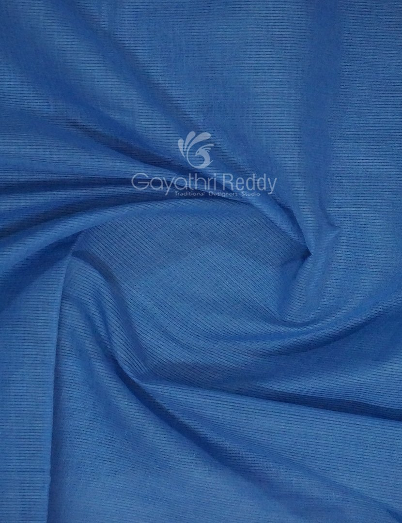 Dual Shades of Cloud Blue Pure Mangalgiri Cotton By Gayathri Reddy Designer Studio | Swadesiicart