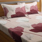 KLOTTHE Beige Floral 300 TC Cotton Blend Double Bedsheet Set - Swadesiicart