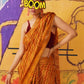 Tikhi Imli Leheriya Zari Jute Silk Ready to Wear Saree | Swadesiicart