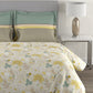 MYTRIDENT Yellow White Floral Cotton 144 TC Queen Bedsheet With 2 Pillow Covers - Swadesiicart