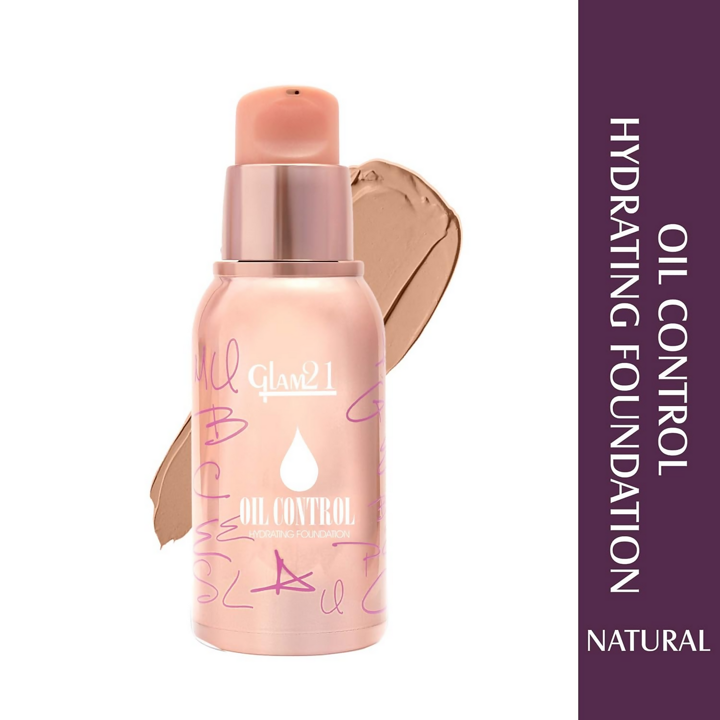 Glam21 Oil Control Hydrating Foundation - 03 Natural - Swadesiicart