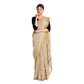 Exclusive Collection 100% Pure Cotton Light Brown Saree With Printed Work - Swadesiicart