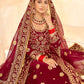 Monjolika Fashion Maroon Embroidered Velvet Designer Long Lehenga Choli - Swadesiicart
