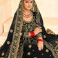 Monjolika Fashion Black Embroidered Velvet Designer Long Lehenga Choli - Swadesiicart