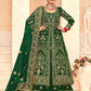 Monjolika Fashion Green Embroidered Velvet Designer Long Lehenga Choli - Swadesiicart