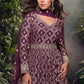 Anaita Wine Viscose Simar Jacquard Stitched Handmade Khatli Work Anarkali Gown