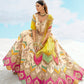 Monjolika Fashion Ivory & Yellow Silk Heavy Embroidered Wedding Lehenga Choli - Swadesiicart
