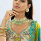 Monjolika Fashion Light Grey & Sea Green Silk Bridal Lehenga Choli with Sequence Embroidery - Swadesiicart
