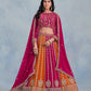 Monjolika Fashion Rani Pink Embroidered Faux Georgette Lehenga Choli - Swadesiicart