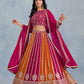 Monjolika Fashion Rani Pink Embroidered Faux Georgette Lehenga Choli - Swadesiicart