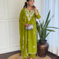 The52 Gorgeous Chikankari Work with Pure Cotton Fabric Straight Kurta, Pant and Dupatta Set | Swadesiicart