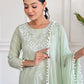 The52 Gorgeous Chikankari Work with Pure Cotton Fabric Straight Kurta, Pant and Dupatta Set | Swadesiicart