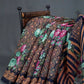 Shades Of Navy Blue Floral Design Semi Chanderi Saree By Gayathri Reddy Designer Studio | Swadesiicart