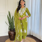The52 Chikankari Work with Pure Cotton Fabric Straight Kurta, Pant and Dupatta Set | Swadesiicart