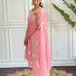 The52 Chikankari Work with Pure Cotton Fabric Straight Kurta, Pant and Dupatta Set | Swadesiicart