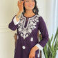 The52 Chikankari Work with Pure Cotton Fabric Straight Kurta, Pant and Dupatta Set | Swadesiicart