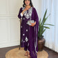 The52 Chikankari Work with Pure Cotton Fabric Straight Kurta, Pant and Dupatta Set | Swadesiicart