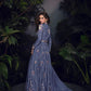 Anaita Dark Lavender Heavy Chinon With Embroidery Stitched Gown