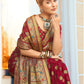Monjolika Fashion Maroon Poly Viscose Georgette Meenakari Jaal Banarasi Saree | Swadesiicart