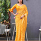 Tikhi Imli Striped Georgette Ready to Wear Saree | Swadesiicart