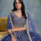 Monjolika Fashion Art Silk Embroidered Blue Designer Lehenga Choli - Swadesiicart