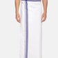 Sethukrishna Men White Solid Cotton Dhoti | Swadesiicart