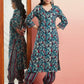 Aks Floral Printed V-Neck Pure Cotton Kurta with Salwar
