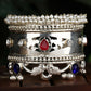 Joban Fashion Women Multicolor Stones Silver Tone Bangle | Swadesiicart