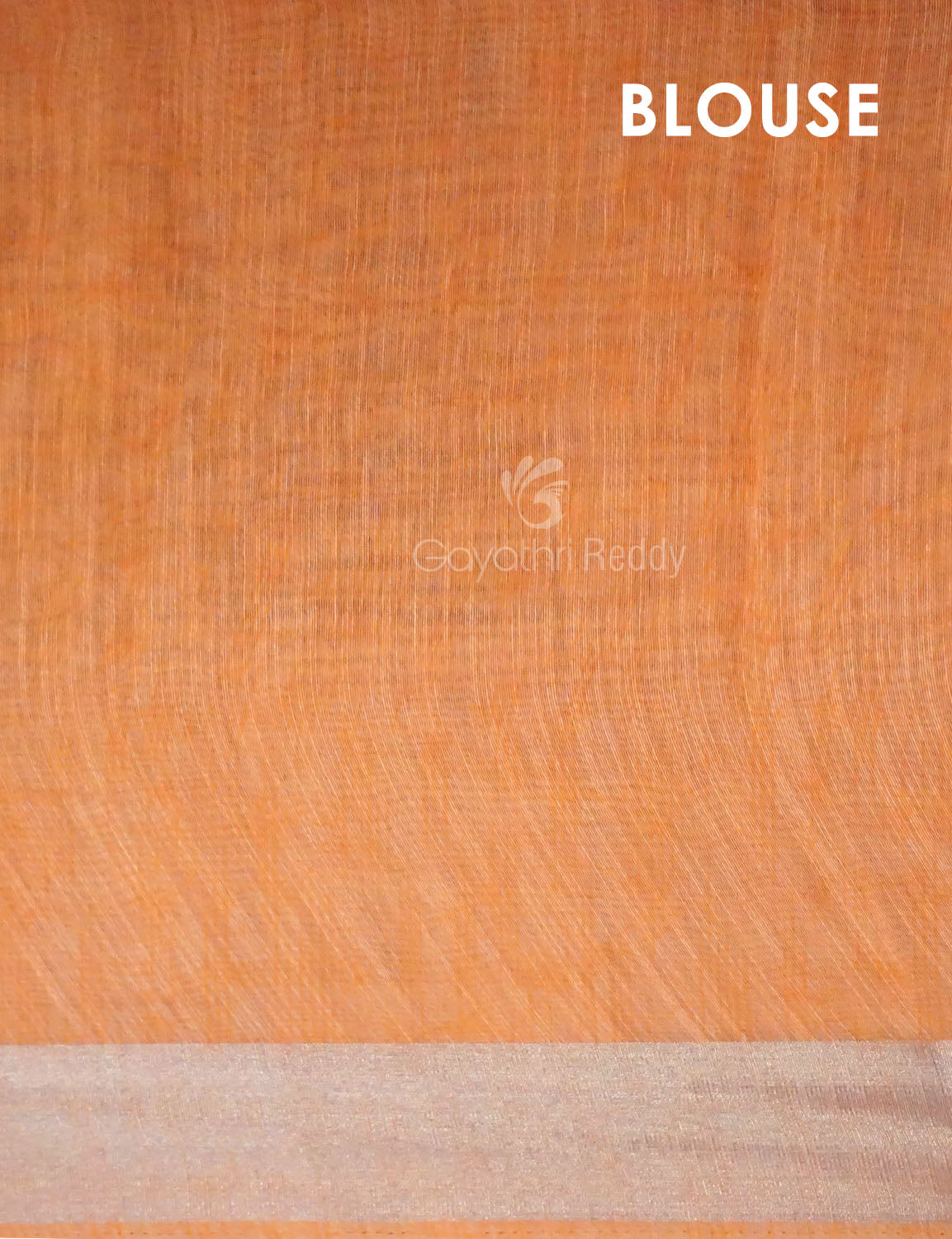Light Orange Colour Floral Design Semi Chanderi Saree By Gayathri Reddy Designer Studio | Swadesiicart