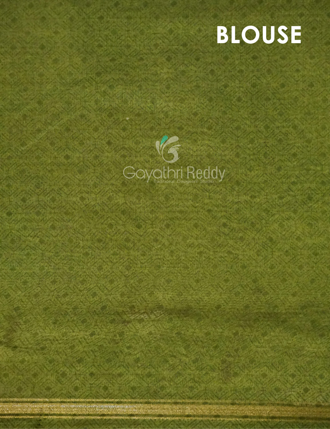 Shades of Dark Wine With Leaf Green Blouse Creeper Design Semi Chanderi Saree By Gayathri Reddy Designer Studio | Swadesiicart