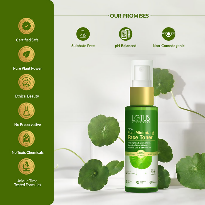 Lotus Botanicals CICA Pore Minimizing Face Toner | Swadesiicart
