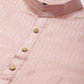 Sojanya Men Pink Solid Kurta & Churidar Comes With a Nehru Jacket | Swadesiicart