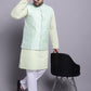 Sojanya Plus Plus Size Embroidered Pure Cotton Kurta With Pyjamas & Nehru Jacket | Swadesiicart