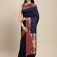 Shree Shyam Fashion Silk Blend Blue Saree
