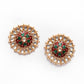 Peacock Maroon and Green Stud Earring Tops for Womens by House of Ree | Swadesiicart
