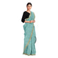 Exclusive Collection 100% Pure Cotton Sea Green Tant Saree With Hand Weaving Work - Swadesiicart
