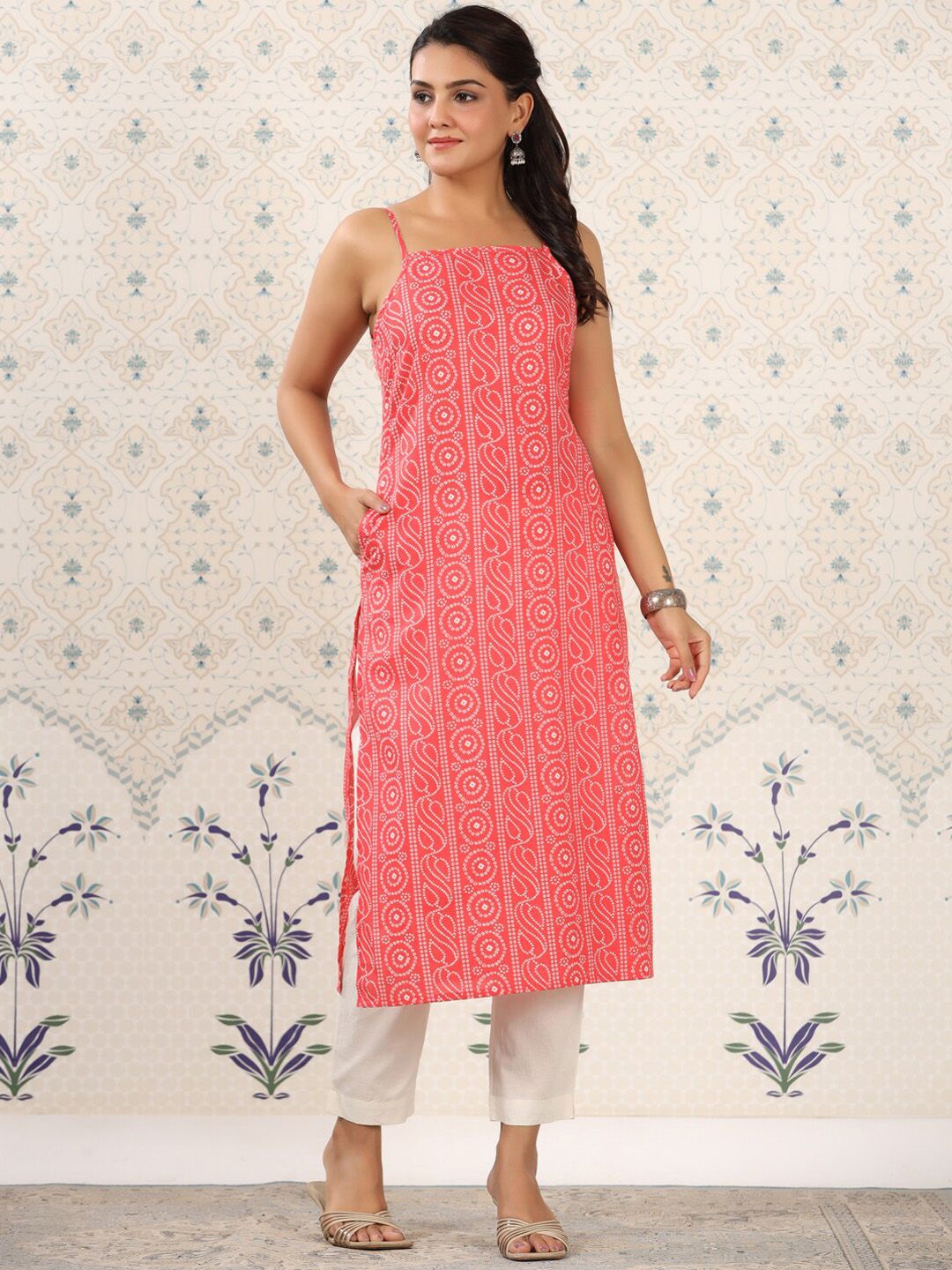 Ode by House of Pataudi Ethnic Motifs Printed Pure Cotton Kurta - Swadesiicart