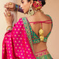 Monjolika Fashion Turquoise Banarasi Silk Diamond Wedding Trendy Lehenga Choli | Swadesiicart